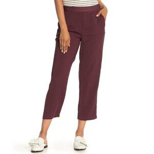 14th and Union burgundy sass elastic back soft straight leg pants extra large